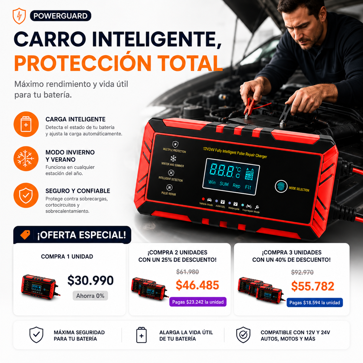 PowerGuard - Protege y Carga tu Batería Automáticamente