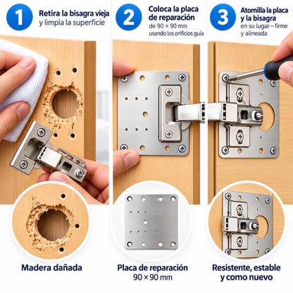 RenovaMuebles - Bisagra firme en 5 minutos