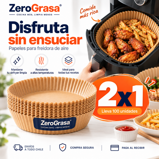 ZeroGrasa - Bandejas Para Freidora De Aire (50 unidades)