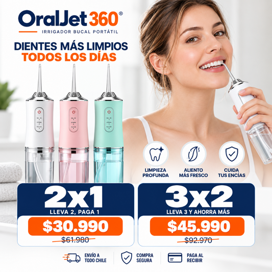 OralJet 360 - Irrigador bucal para encías sanas, sonrisa fresca