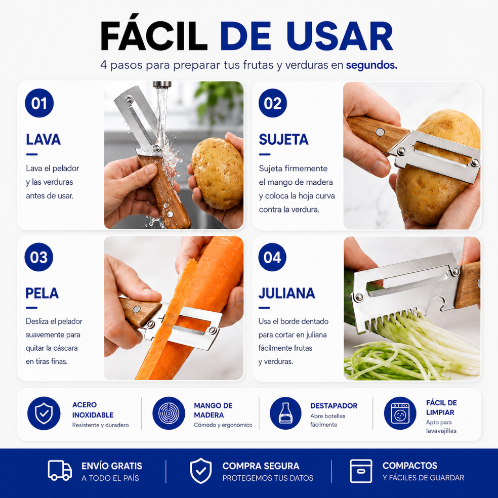 PeelPro  - Pela, Corta y Abre en Un Solo Movimiento
