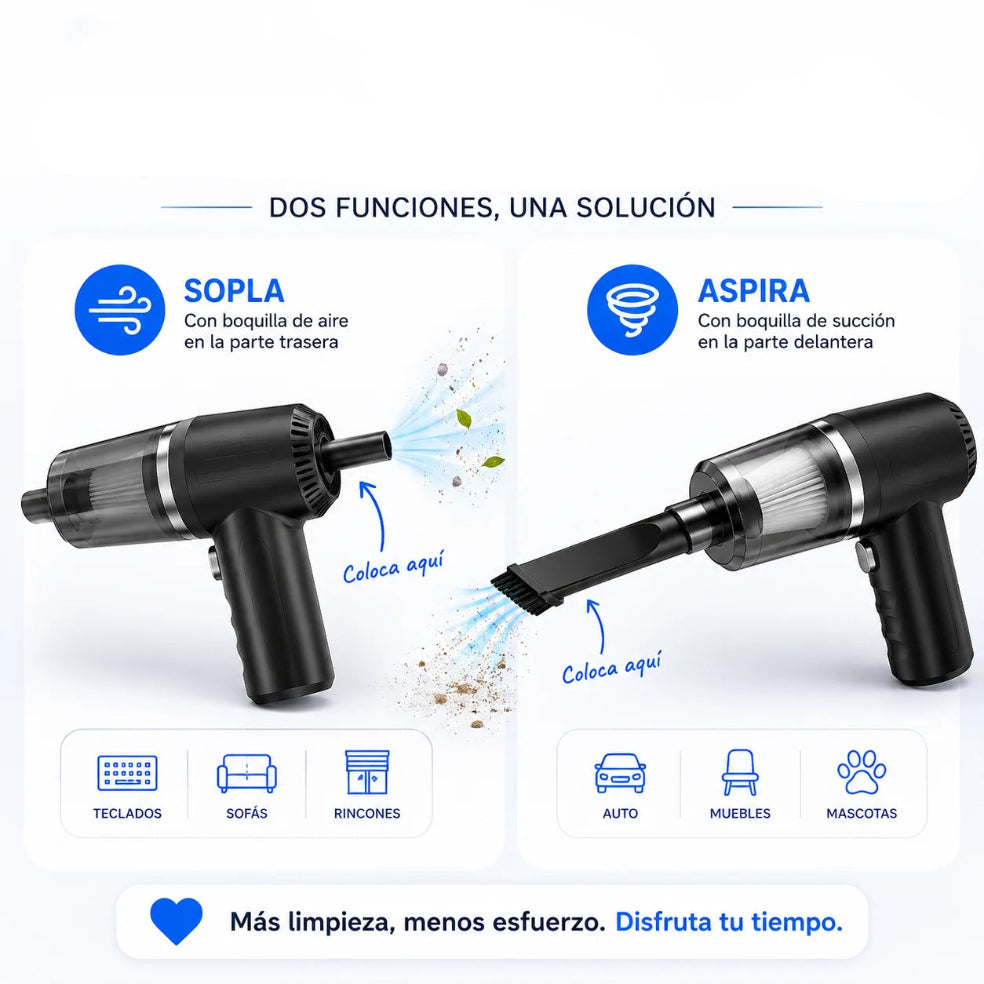 AeroClean: Aspiradora de mano (2X1)