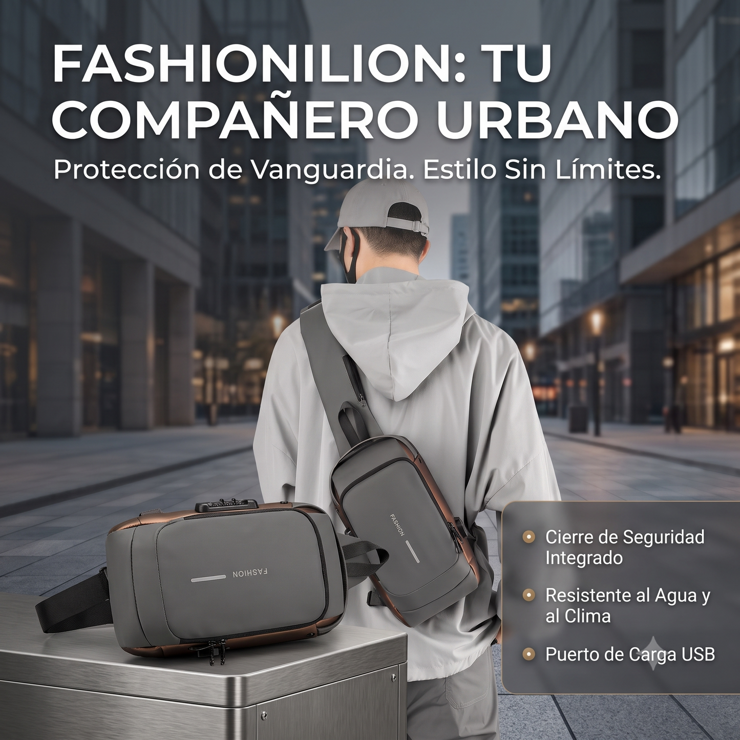 Fashionilion Bolso Antirrobo