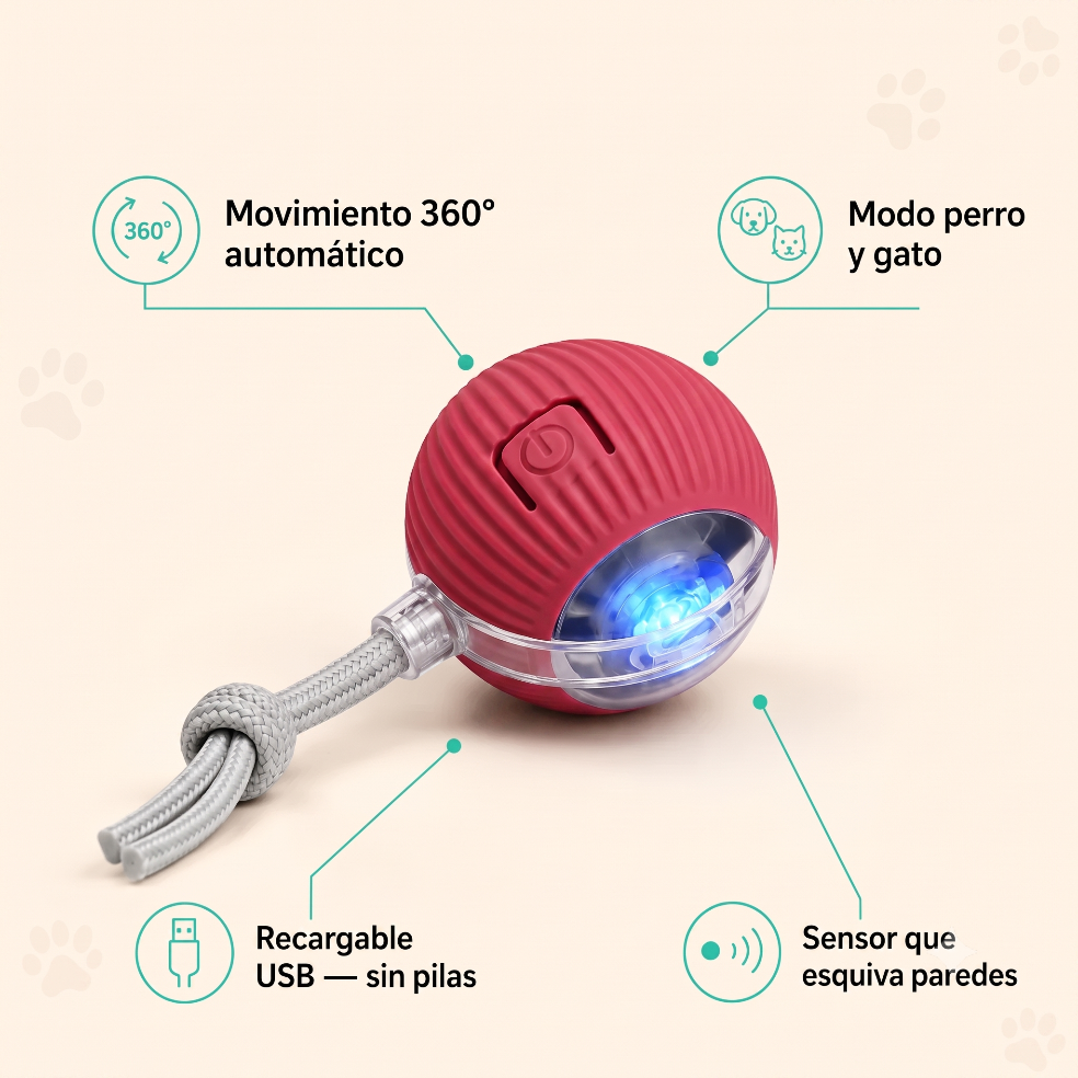 PetBall 360°: Pelota Inteligente Mascota