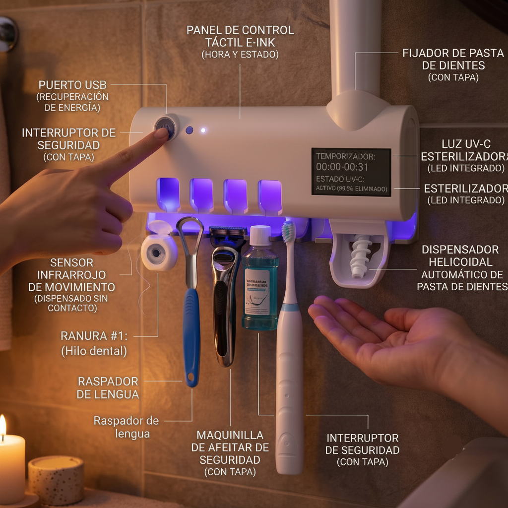 DentiClean: Soporte Esterilizador Cepillo De Dientes
