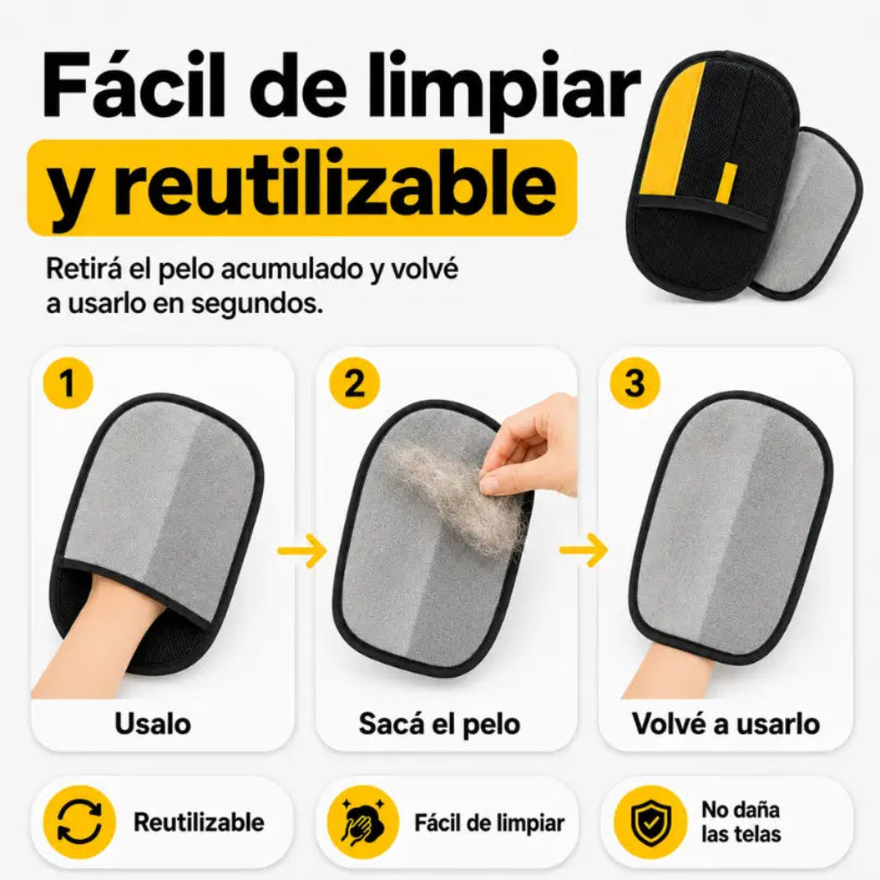 DermaPet: Guante Removedor de Pelusas (2x1)