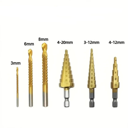SteelPro: Brocas Escalonadas (6 piezas)