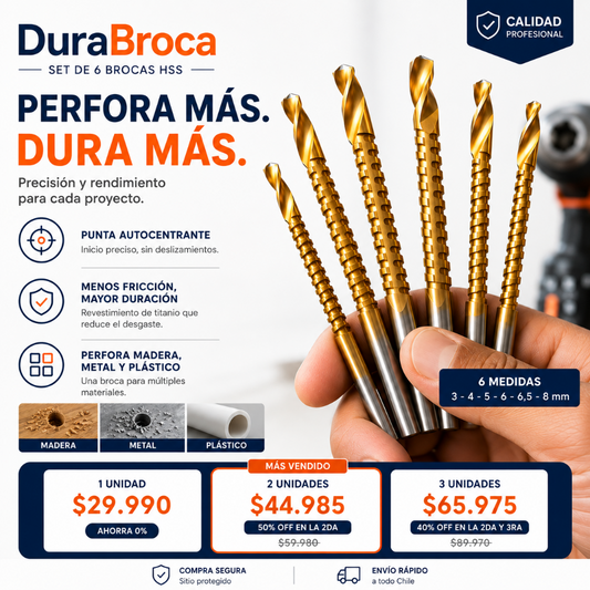 DuraBroca: Set de 6 brocas HSS